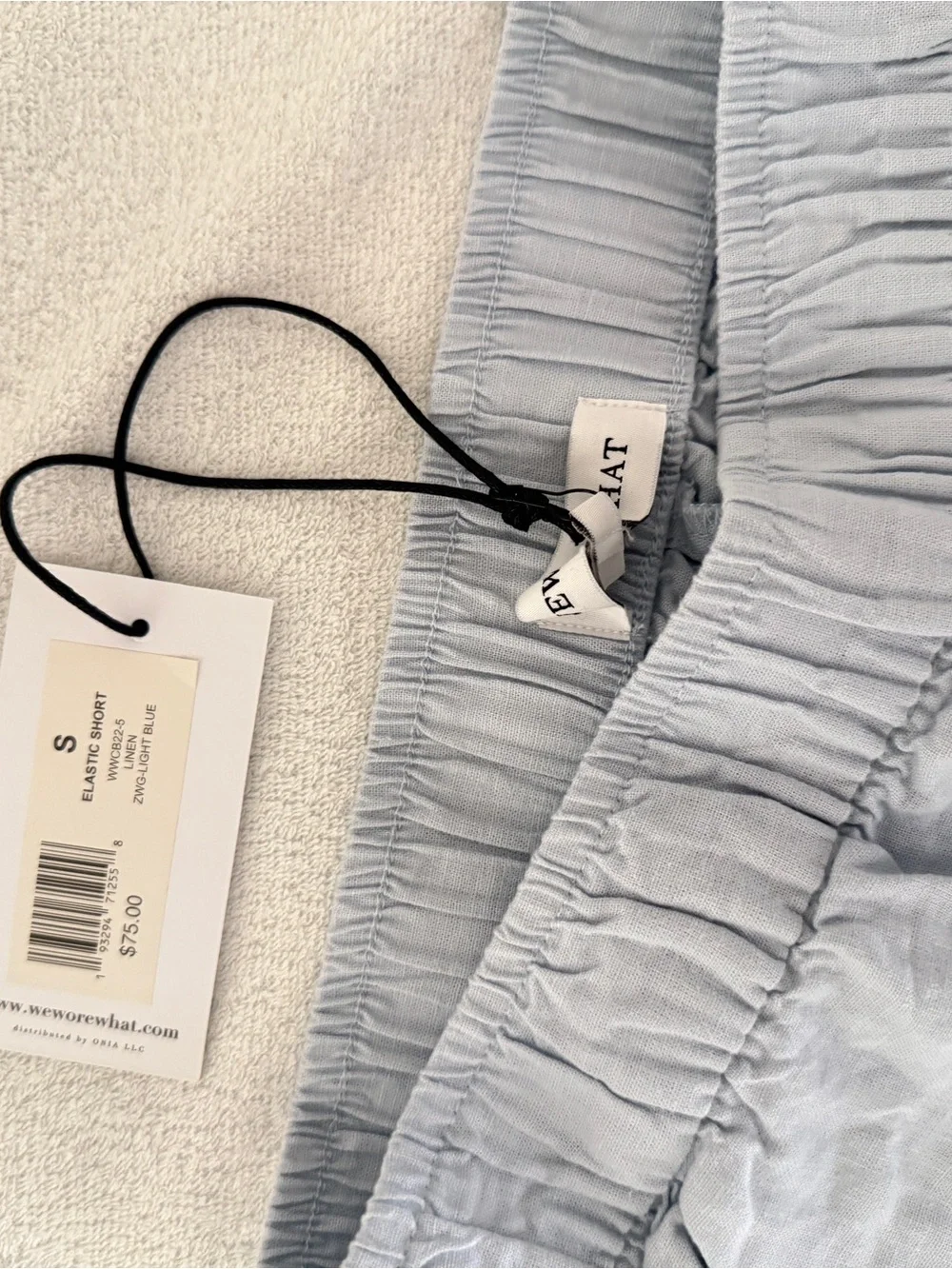 NWT- WeWoreWhat Light Blue Linen Shorts-S